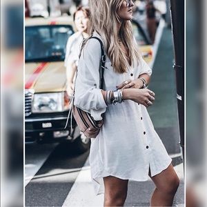 Button Down Shirt Dress Beach Cover up 🏝